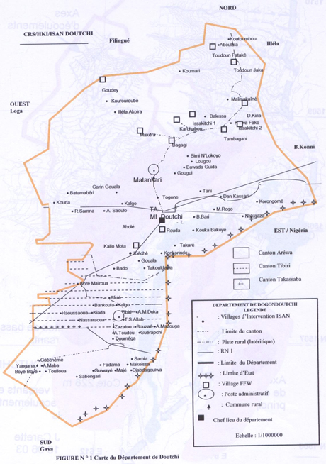 Plan du département de Doutchi